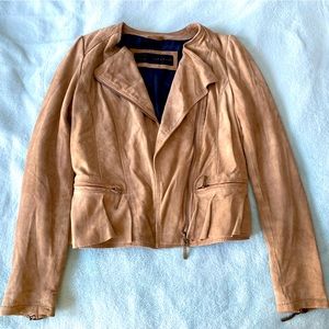 Zara Basic goat leather jacket